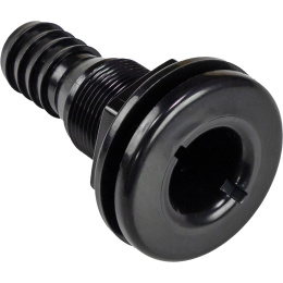 Разъем водосброса пластиковый под шланг 19 мм черный (SFDS2075001)